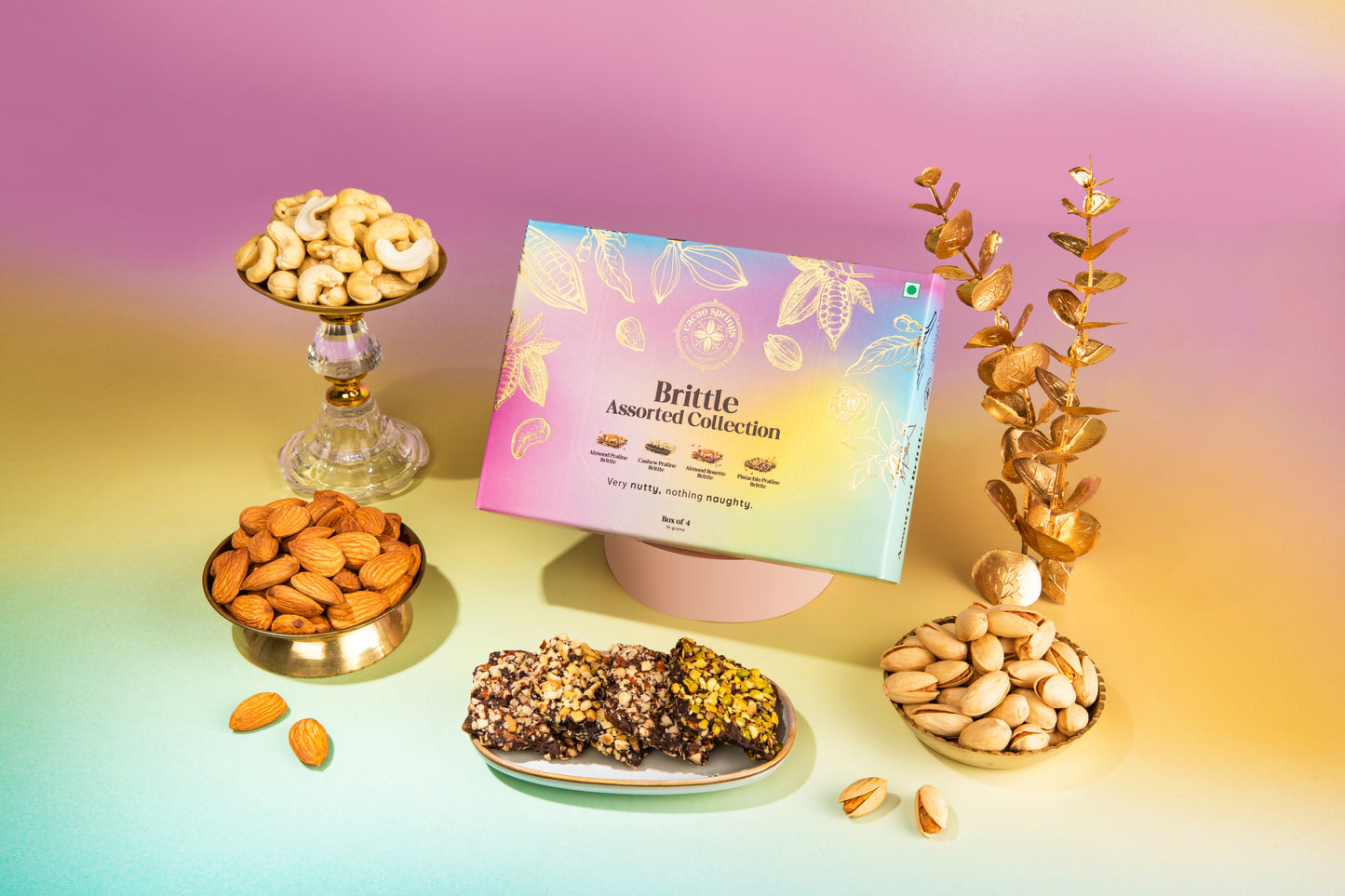 Cacao Springs Assorted Flavour Roca 15pcs and Assorted Brittle Collection 4pc