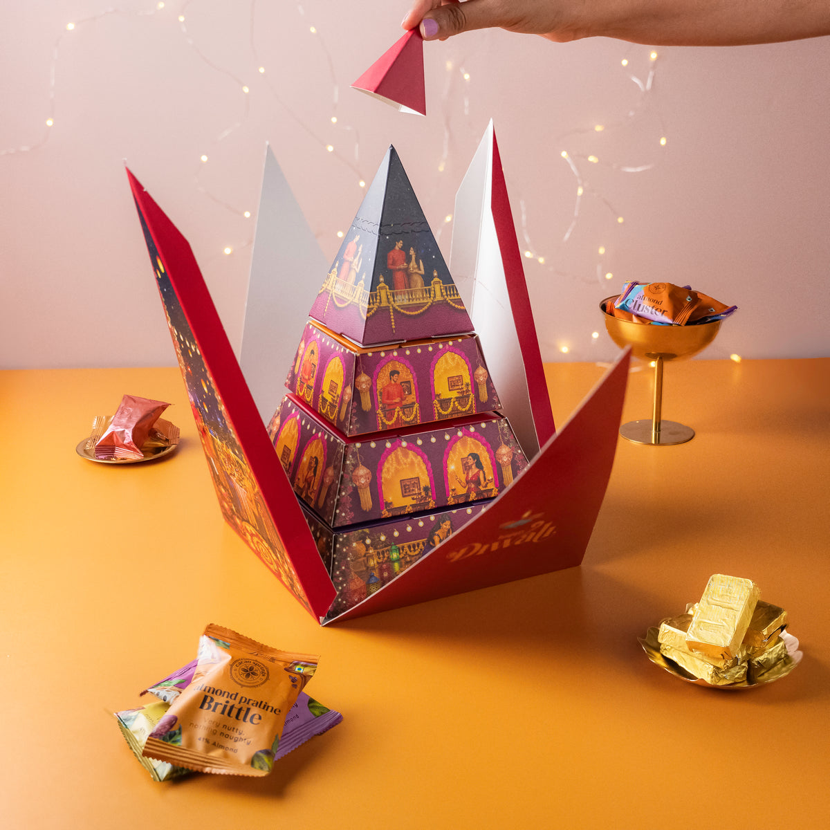 Cacao Springs Diwali Celebration (Triangle Box) Gift Box