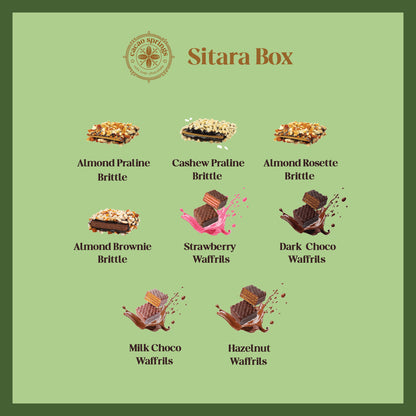 Sitara Festive Hamper of Praline Brittles & Waffrills with Dark/Milk Chocolate