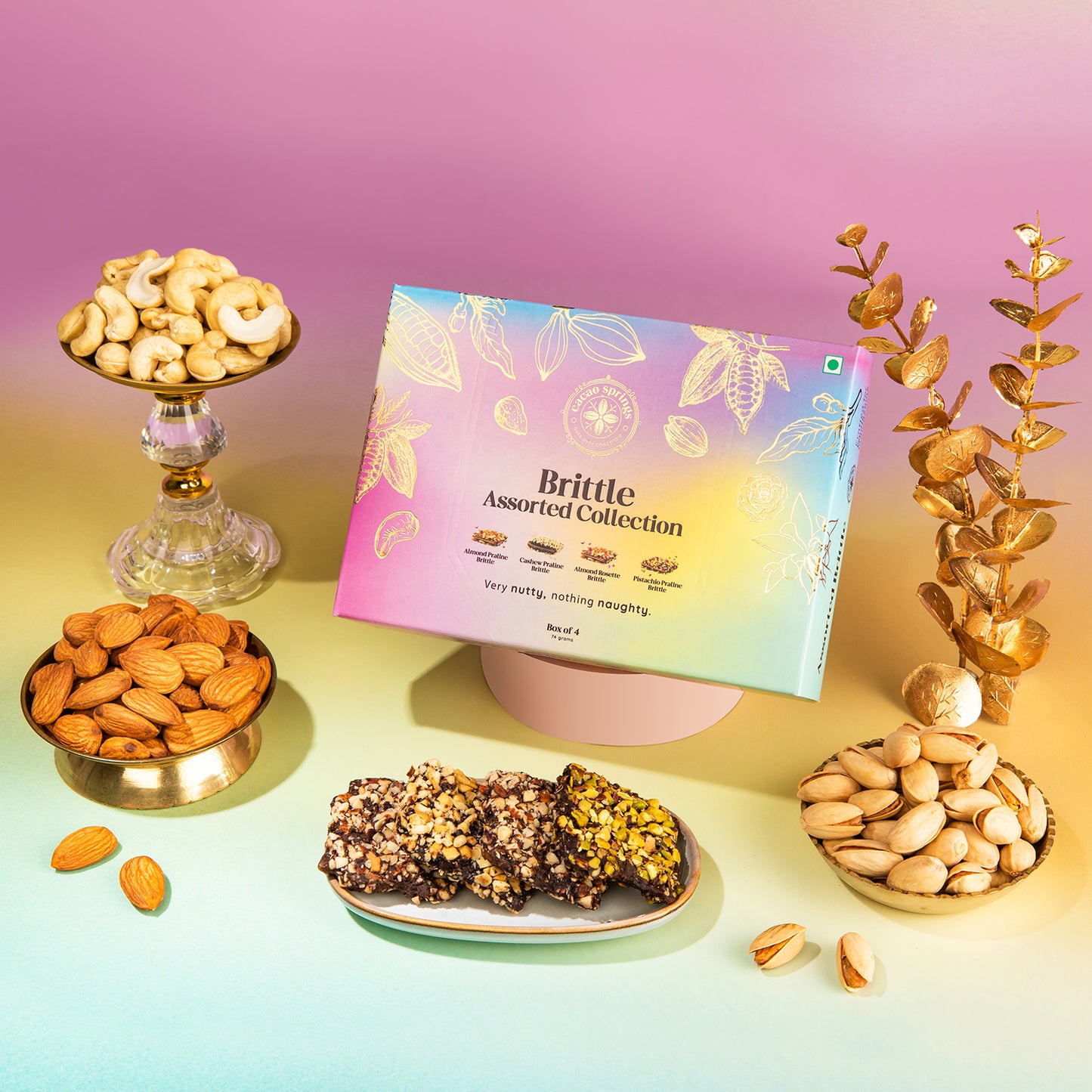 Cacao Springs Assorted Brittle Collection 4pc